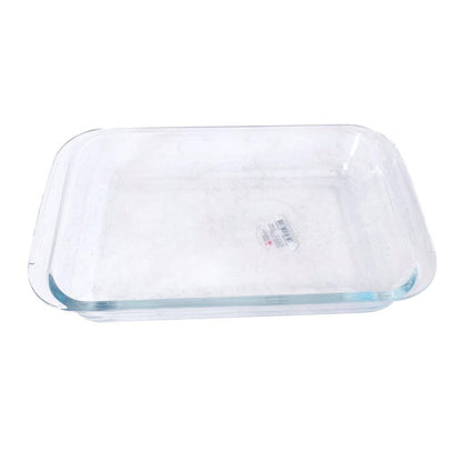 Heat Resistant Rectangle Glass Baking Dish Set of 3 Pcs 3+2.2+1L
