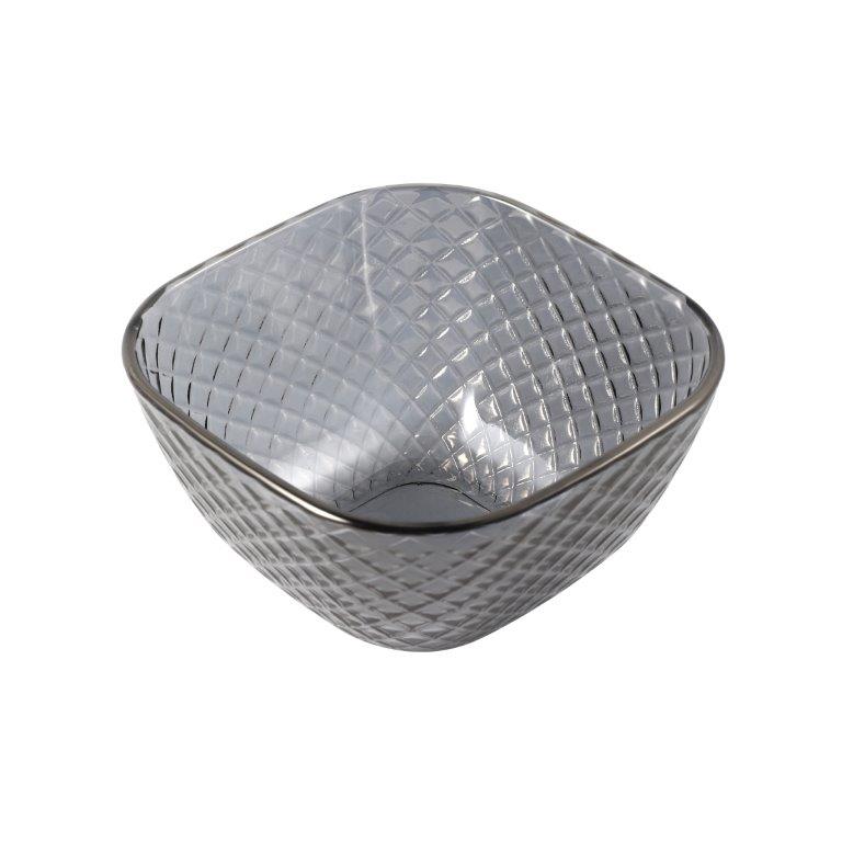 Crystal Glass Ice Cream and Dessert Bowl with Saucer Set of 12 Pcs 10*6.5/15.5*1.5 cm