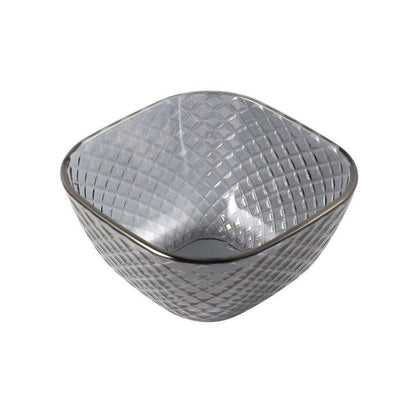 Crystal Glass Ice Cream and Dessert Bowl with Saucer Set of 12 Pcs 10*6.5/15.5*1.5 cm