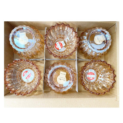 Crystal Glass Ice Cream and Dessert Bowl Set of 6 Pcs 150 ml **