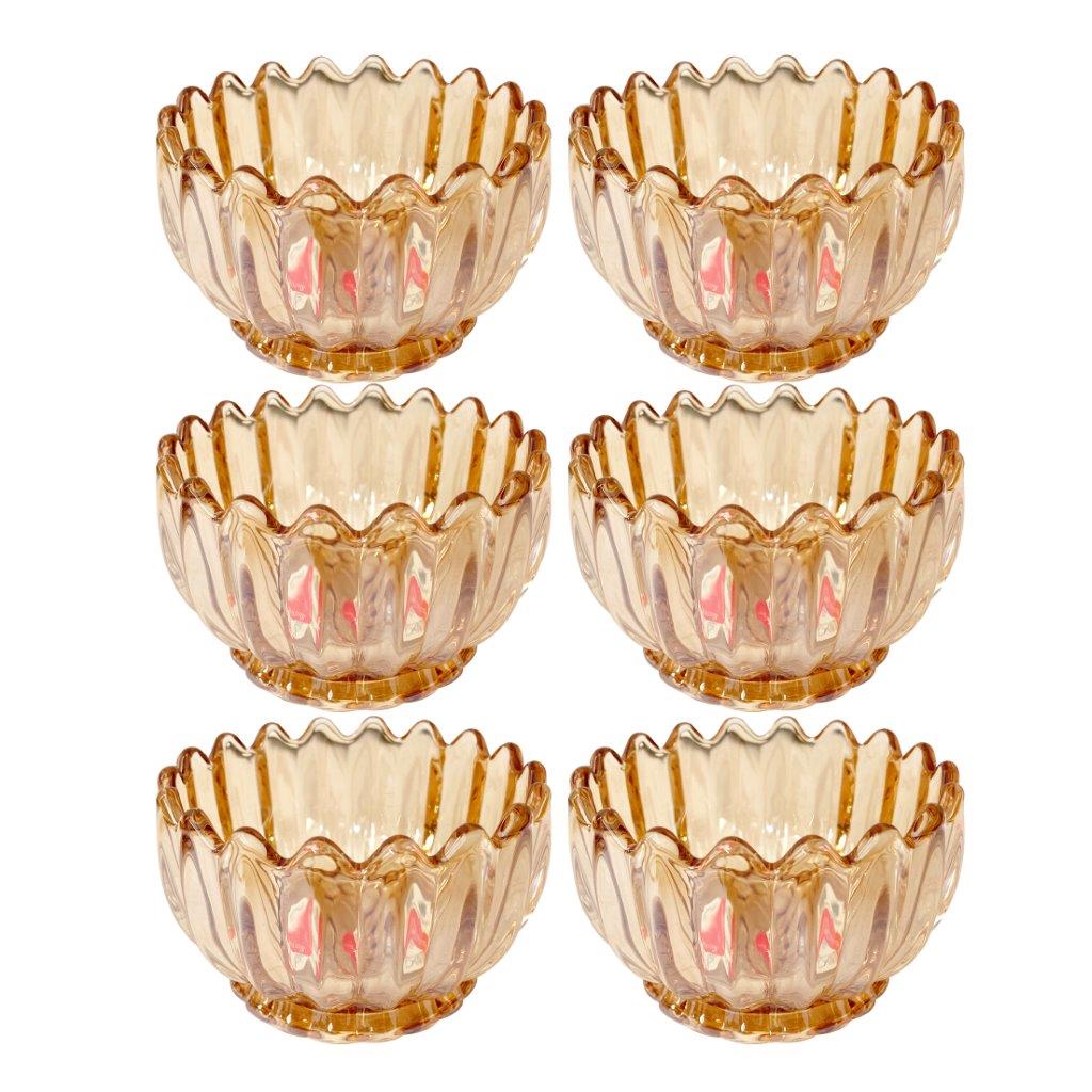 Crystal Glass Ice Cream and Dessert Bowl Set of 6 Pcs 150 ml **