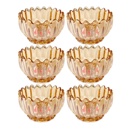 Crystal Glass Ice Cream and Dessert Bowl Set of 6 Pcs 150 ml **