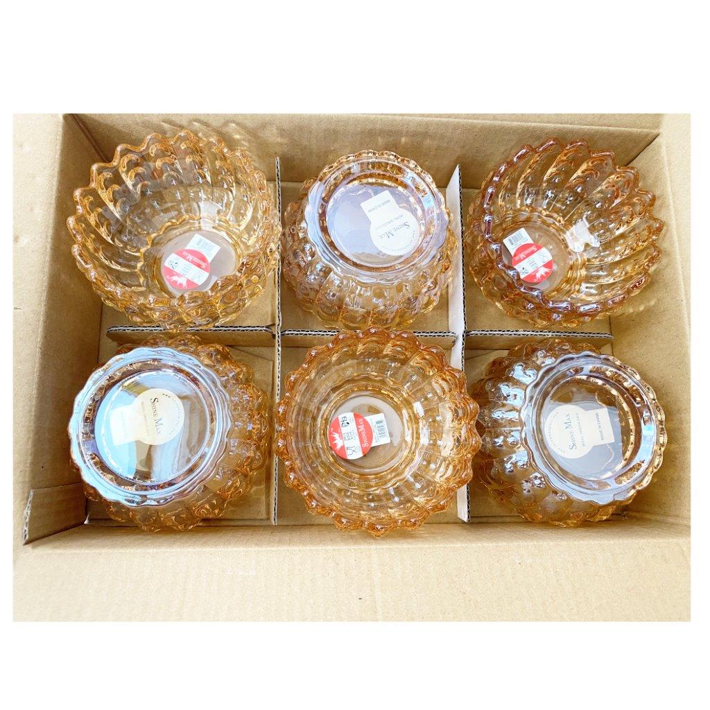 Crystal Glass Ice Cream and Dessert Bowl Set of 6 Pcs 150 ml **