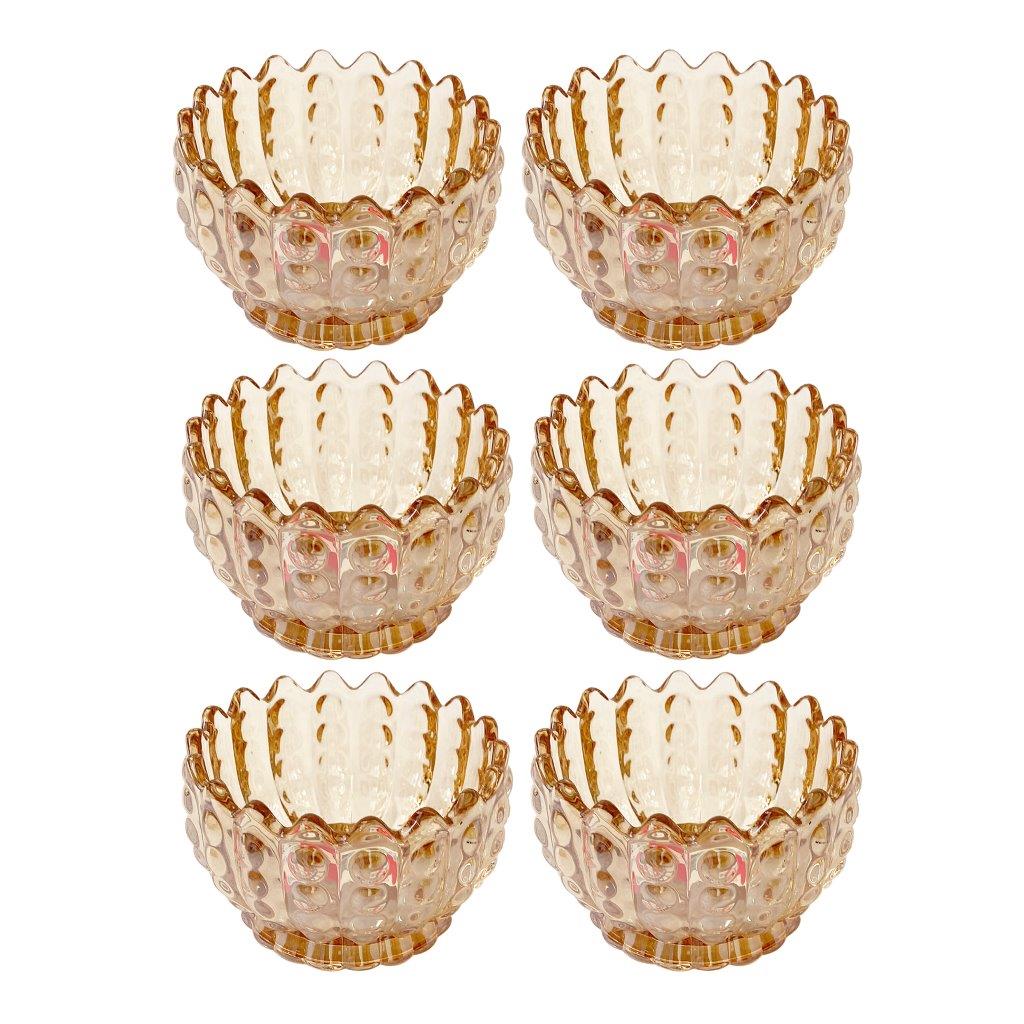 Crystal Glass Ice Cream and Dessert Bowl Set of 6 Pcs 150 ml **