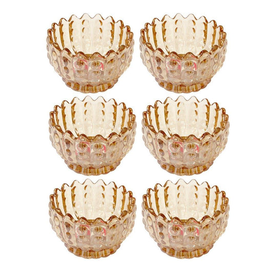 Crystal Glass Ice Cream and Dessert Bowl Set of 6 Pcs 150 ml **