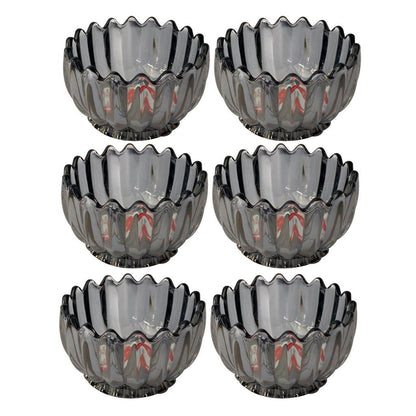 Crystal Glass Ice Cream and Dessert Bowl Set of 6 Pcs 150 ml **
