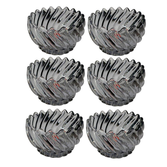 Crystal Glass Ice Cream and Dessert Bowl Set of 6 Pcs 150 ml **