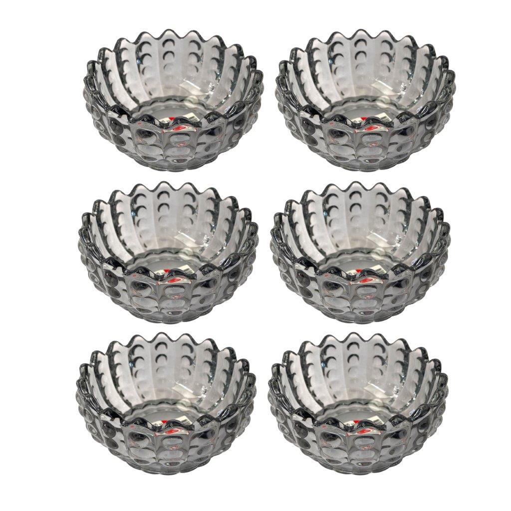 Crystal Glass Ice Cream and Dessert Bowl Set of 6 Pcs 150 ml **