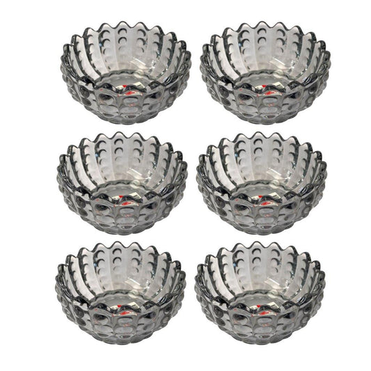 Crystal Glass Ice Cream and Dessert Bowl Set of 6 Pcs 150 ml **