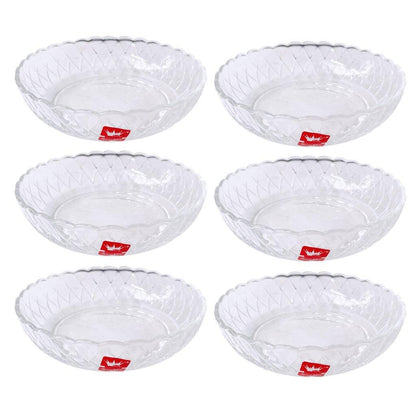 Crystal Glass Ice Cream and Dessert Bowl Set of 6 Pcs 340 ml **