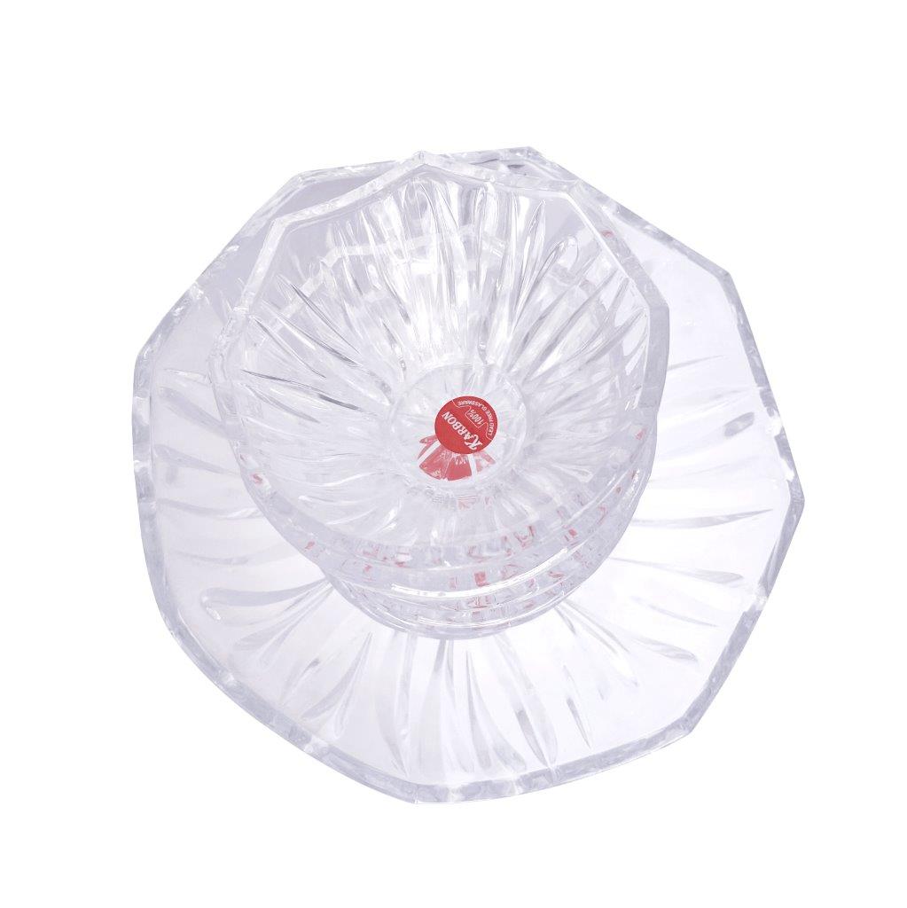 Crystal Glass Ice Cream and Dessert Bowl Set of 7 Pcs  1920+270 ml