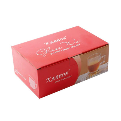 Premium Lead Free Glass Tea Cup Set of 6 Pcs 164 ml