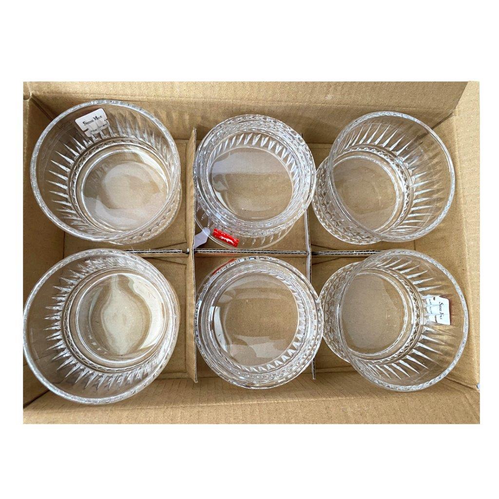 Crystal Glass Ice Cream and Dessert Bowl Set of 6 Pcs 120 ml **
