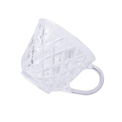 Premium Clear Glass Tea cup with Saucer Set of 6 Pcs 15/220 ml