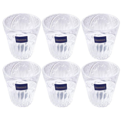Premium Lead Free Glass Tumblers Set of 6 Pcs 260 ml