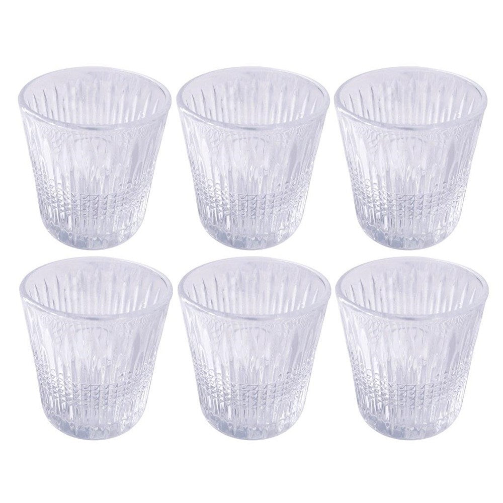 Premium Lead Free Glass Tumblers Set of 6 Pcs 270 ml