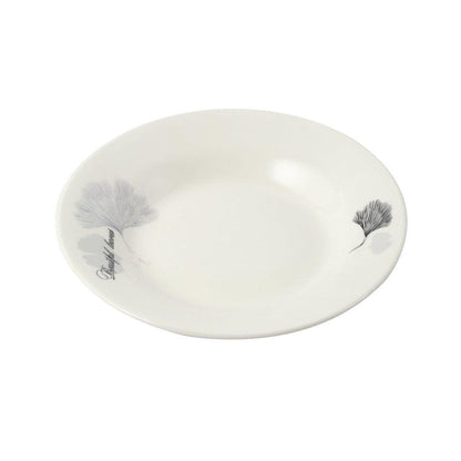 White Ceramic Floral Print Tableware Round Serving Dish Plate 6''