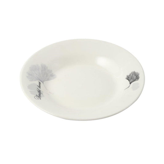 White Ceramic Floral Print Tableware Round Serving Dish Plate 6''