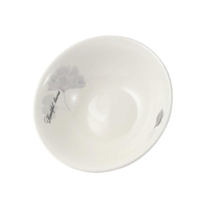 White Ceramic Floral Print Tableware Round Serving Dish Bowl 6''