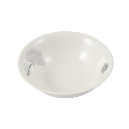 White Ceramic Floral Print Tableware Round Serving Dish Bowl 6''