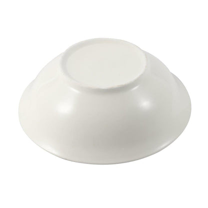 White Ceramic Floral Print Tableware Round Serving Dish Bowl 9''