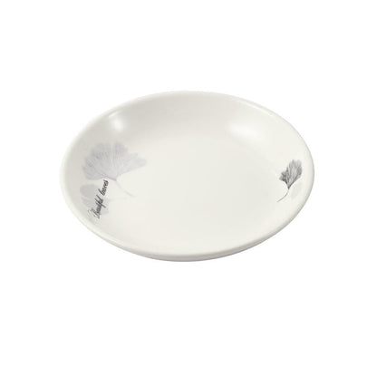 White Ceramic Floral Print Tableware Round Serving Dish Plate 6''