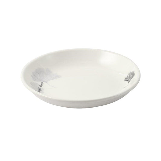White Ceramic Floral Print Tableware Round Serving Dish Plate 6''