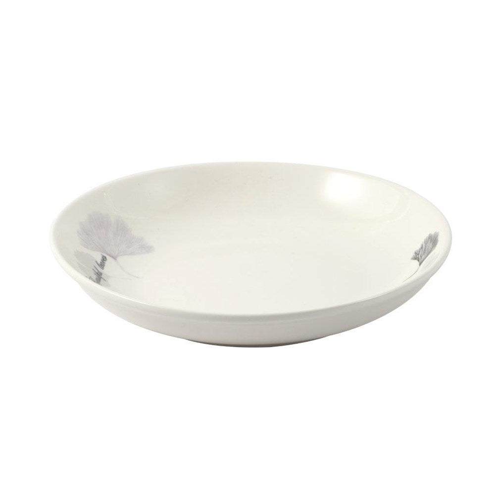 White Ceramic Floral Print Tableware Round Serving Dish Plate 7''