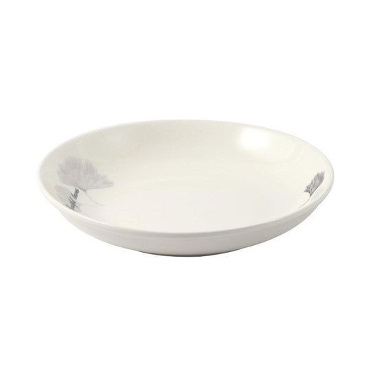 White Ceramic Floral Print Tableware Round Serving Dish Plate 7''