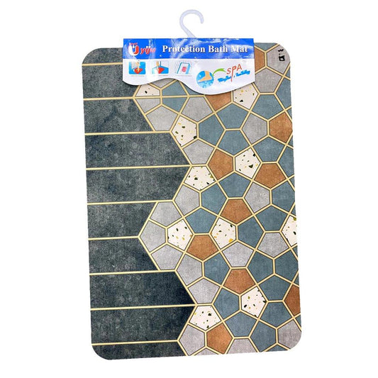 Multi Color Abstract Design Non Slip Bath Mat 48*78 cm