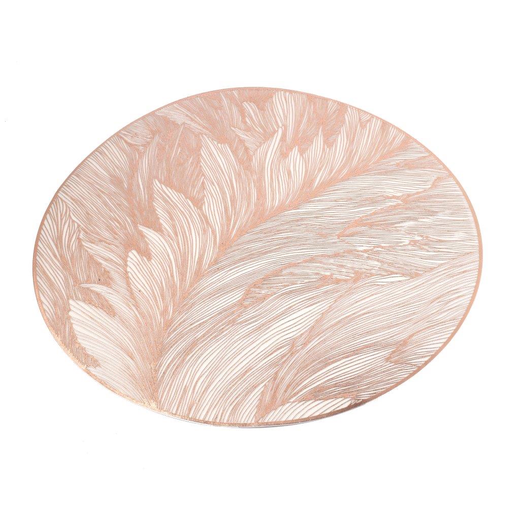 Deco Round Abstract Pattern Plastic Dining Table Placemat 38 cm