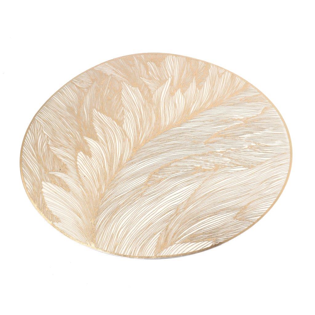 Deco Round Abstract Pattern Plastic Dining Table Placemat 38 cm