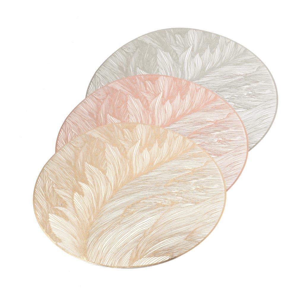 Deco Round Abstract Pattern Plastic Dining Table Placemat 38 cm