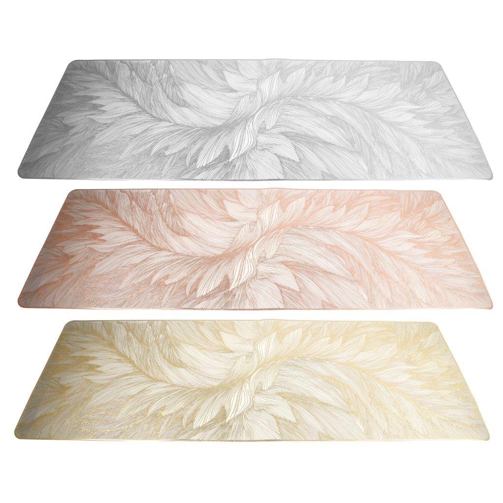 Deco Rectangle Abstract Pattern Plastic Dining Table Placemat 33*90 cm
