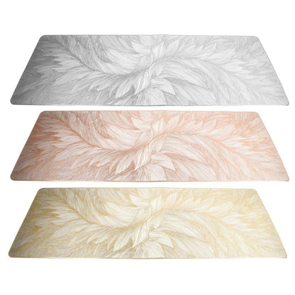 Deco Rectangle Abstract Pattern Plastic Dining Table Placemat 33*90 cm
