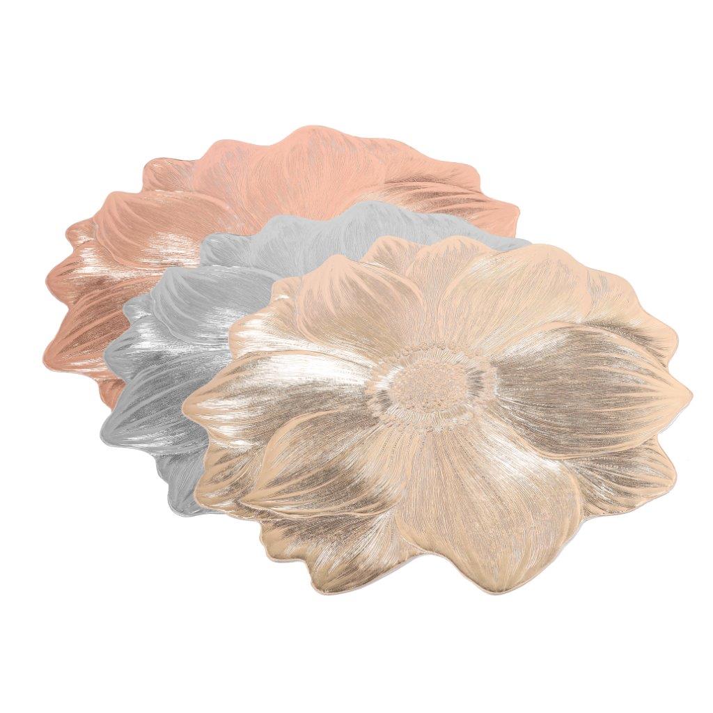 Deco Flower Abstract Pattern Plastic Dining Table Placemat 38 cm