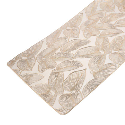 Deco Flower Abstract Pattern Plastic Dining Table Placemat 33*90 cm