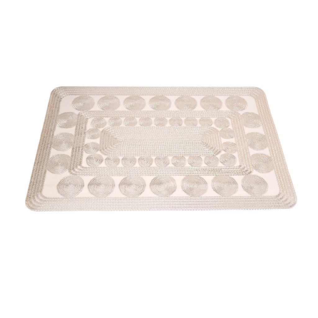 Deco Flower Abstract Pattern Plastic Dining Table Placemat 30*45 cm