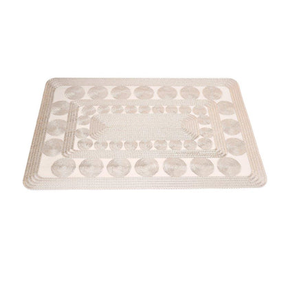 Deco Flower Abstract Pattern Plastic Dining Table Placemat 30*45 cm