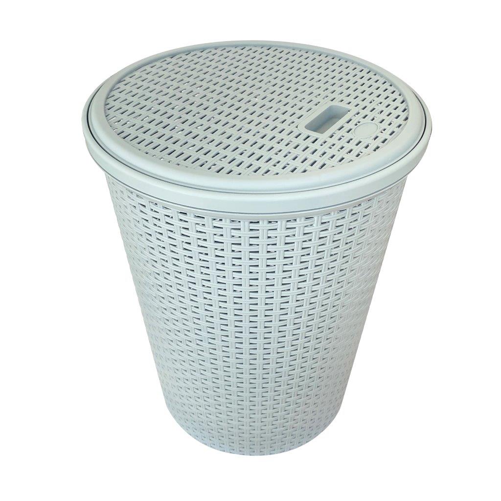 Multipurpose Plastic Laundry Hamper Basket with Lid  42*42*51 cm