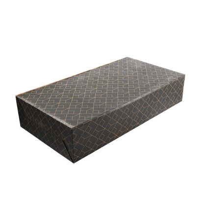 Metal Deco Gold Candy Box Nuts and Chocolates 2 Slot Serving Tray with Lid 47*11.5*10 cm