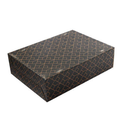 Metal Deco Gold Candy Box Nuts and Chocolates 4 Slot Serving Tray with Lid 35*25*8 cm