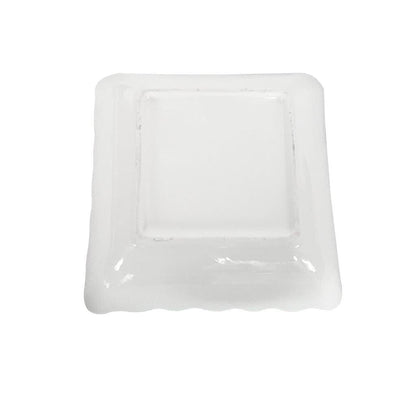 White Ceramic Gold Rim Tableware Rectangular Serving Dish Bowl 20.5X20.5X7.5 cm