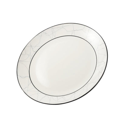 Abstract Print Ceramic Tableware Round Serving Dinner Plate 10.5 cm