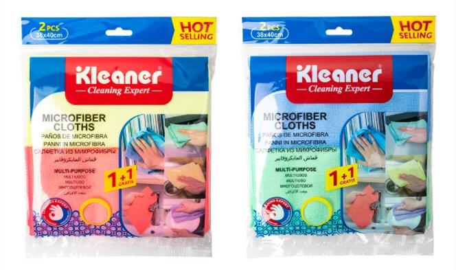 Kleaner Multipurpose Microfiblre Cleaning Cloth Pack of 2 20*26 cm