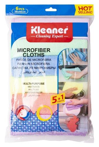 Kleaner Multipurpose Microfiblre Cleaning Cloth Pack of 6 35*20 cm