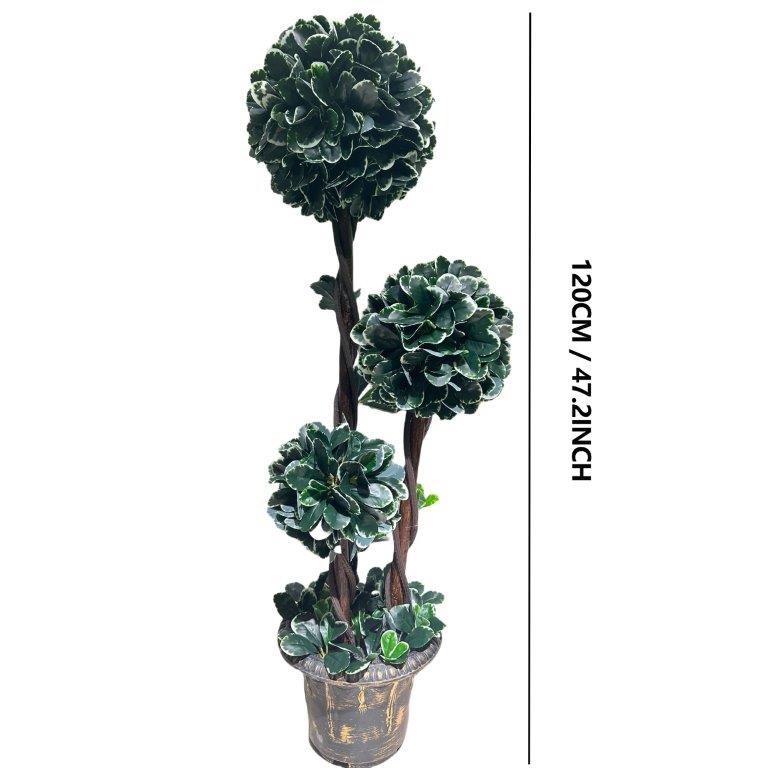 Realistic Touch Artificial Plant Flower Pot Home Interior Deco 120 cm 3 heads