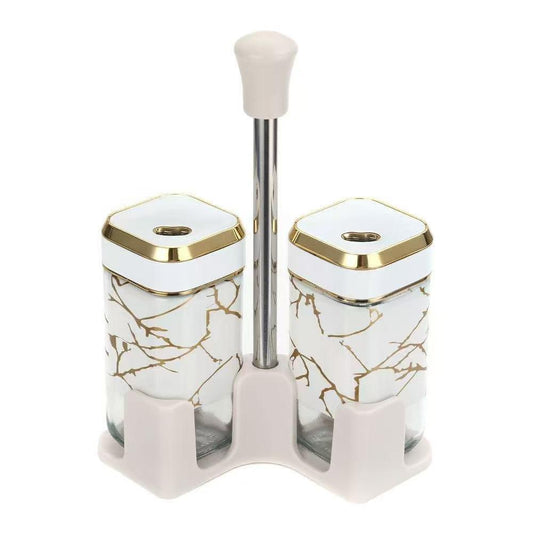 White Gold Mix Spice Rack and Herb carousel set of 2 Pcs 100 ml