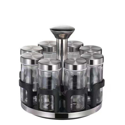 Revolving Spice Rack Spice and Herb Carousel Set of 8 Pcs 90 ml