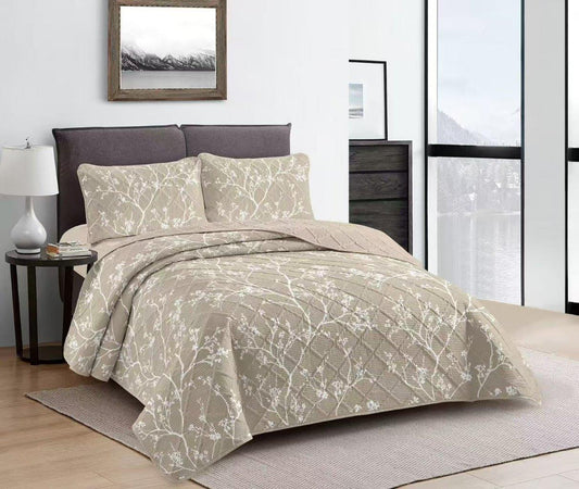 Elegant Design Comforter Bedspread Bedding Set Bed Cover with Pillowcase Set of 3 pcs Bed Cover 220*240 cm Pillowcase 50*70 cm